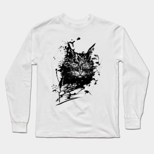 cat inkblot Long Sleeve T-Shirt